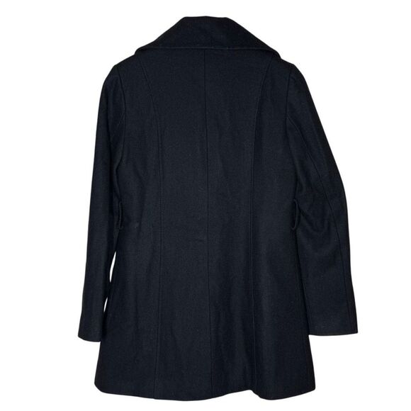 Nine West Black Long Sleeve Peacoat Jacket Size 2 Wool Blend Single Breasted - Picture 4 of 12